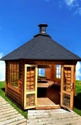 junit garten pavillon 149mc2b2 mit grill 162x248 - Materialvergleich: Holz, Metall oder Kunststoff für Grillpavillons?