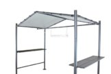 sorara grill pavillon mit tisch 162x108 - Materialvergleich: Holz, Metall oder Kunststoff für Grillpavillons?