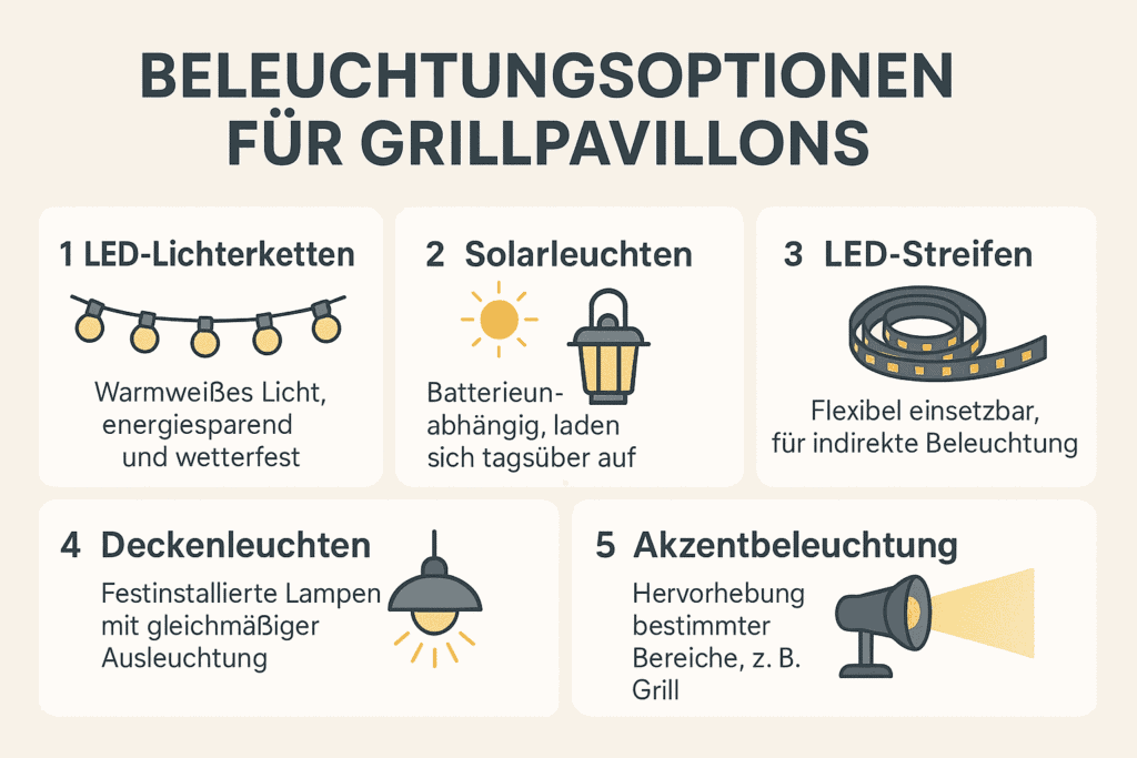 Effektive Beleuchtung für Ihren Grillpavillon Beleuchtungsoptionen fuer Grillpavillons 1024x683 - Effektive Beleuchtung für Ihren Grillpavillon