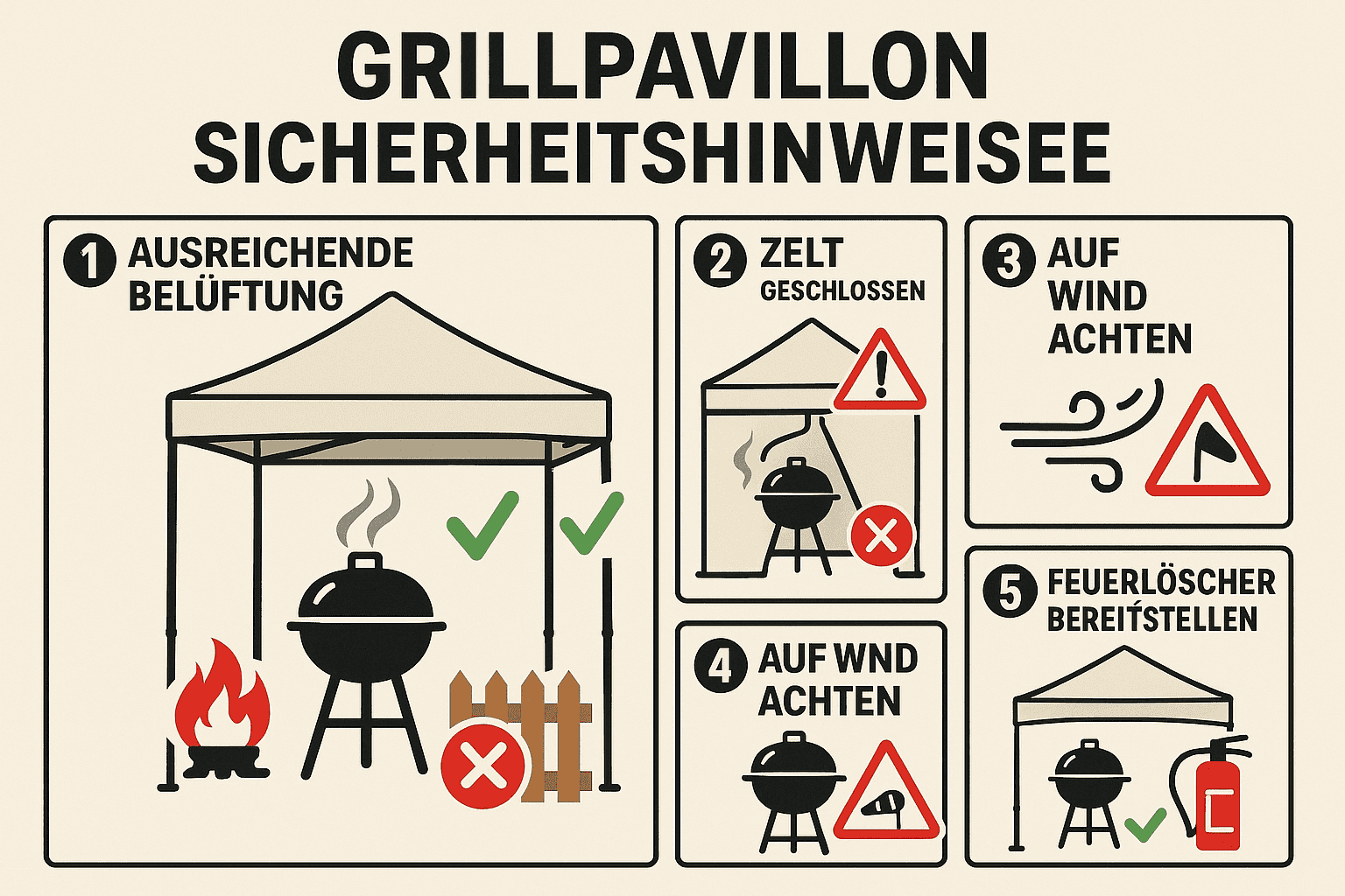 Grillzelt warnungen hinweise grillzelt - Grillzelt